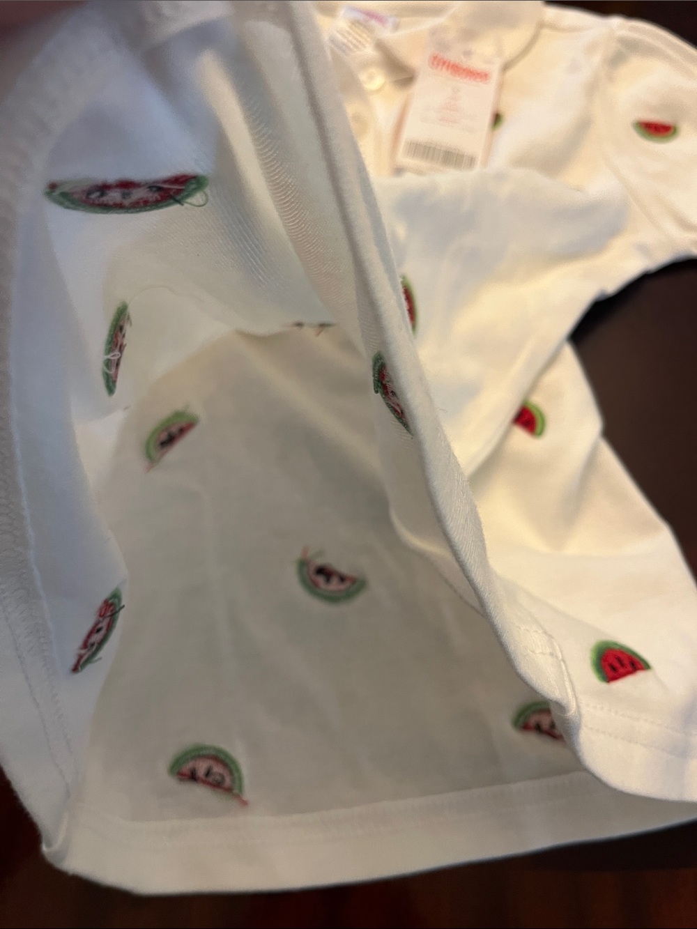 NWT Gymboree Watermelon White Short Sleeve Collared Shirt. Size 6. - Picture 4 of 6